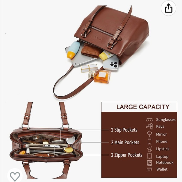 Bostanten Women Leather Shoulder Handbag (med) like new condition - Picture 7 of 15